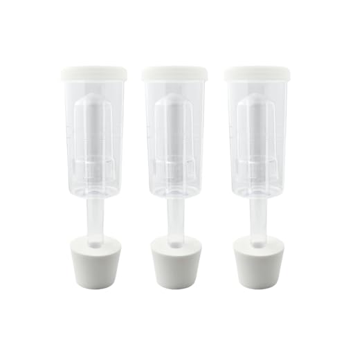 Fastrack 3 Piece Airlock for Fermentation Hydrolocks for Fermenting Wine and Beer with Drilled Rubber Stopper Durable Carboy Bung with transparent Airlock Set used for Fermentation Set of 3