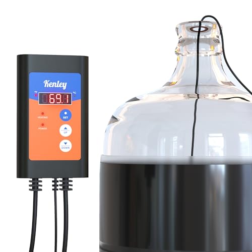 Fermentation Heater Carboy Warmer - Kombucha Heating Wrap with Thermostat for Temperature Control - Electric Heat Pad Belt for Home Fermenting & Brewing - Fits Most Fermenter Vessels 2 to 8 Gallons