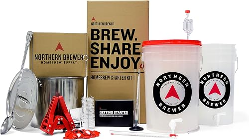 Northern Brewer - Brew. Share. Enjoy. HomeBrewing Starter Set, Equipment and Recipe for 5 Gallon Batches (Hank's Hefeweizen)
